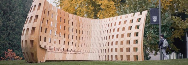 curving wood structure