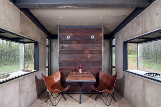 a dining set with chairs and a table