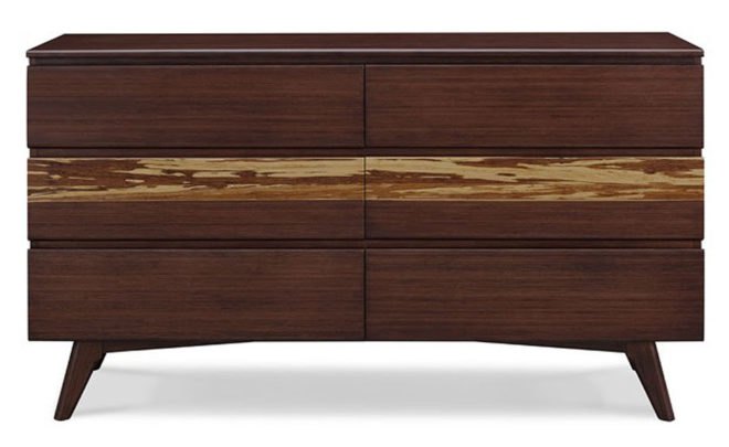 brown midcentury modern dresser