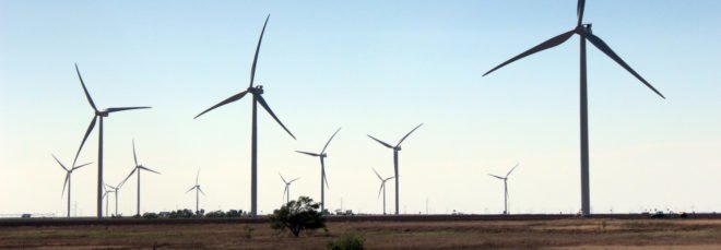 Xcel Energy wind power farm in Texas