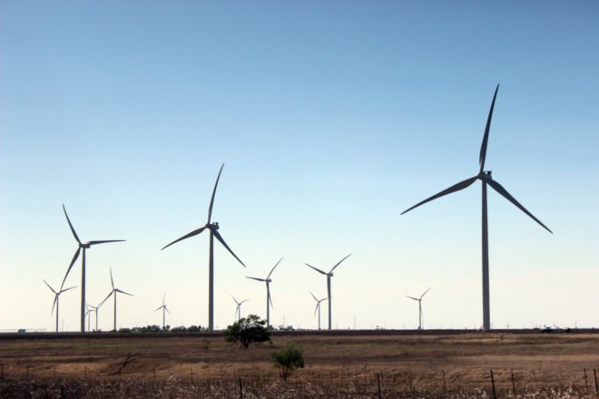 Xcel Energy wind power farm in Texas
