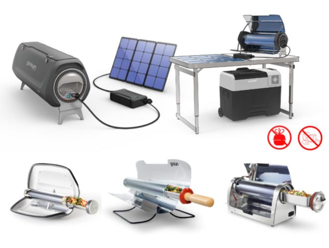 solar cooker with solar panels and solar kitchen