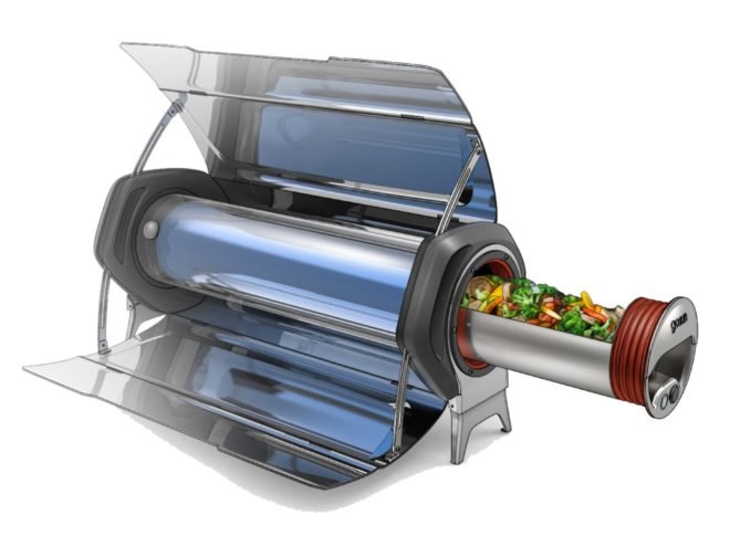 metal solar cooker with tube system
