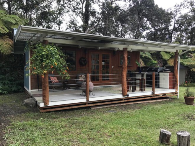 tiny home with large open deck