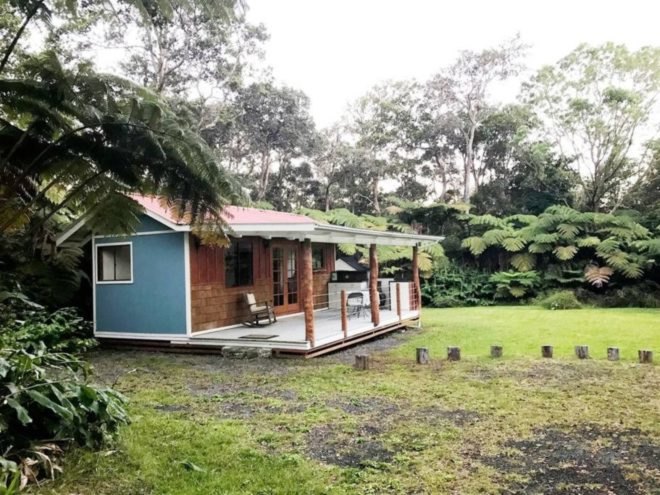 tiny home with large open deck