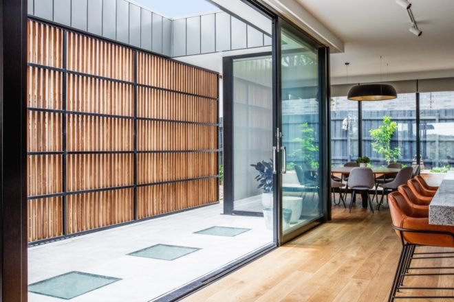 full-height sliding glass door