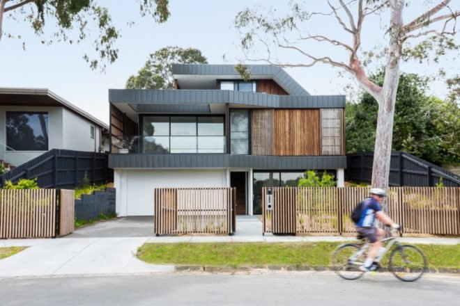 black and timber home