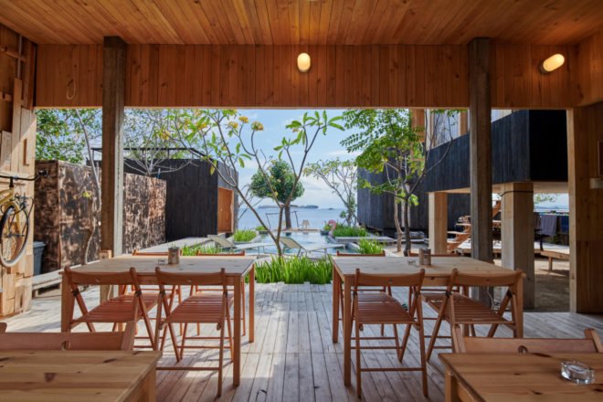 dining area open to the outdoors