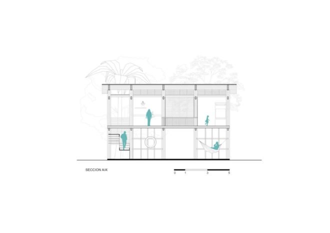 section view of live-work building