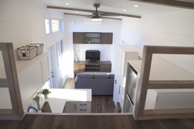all-white interior living space