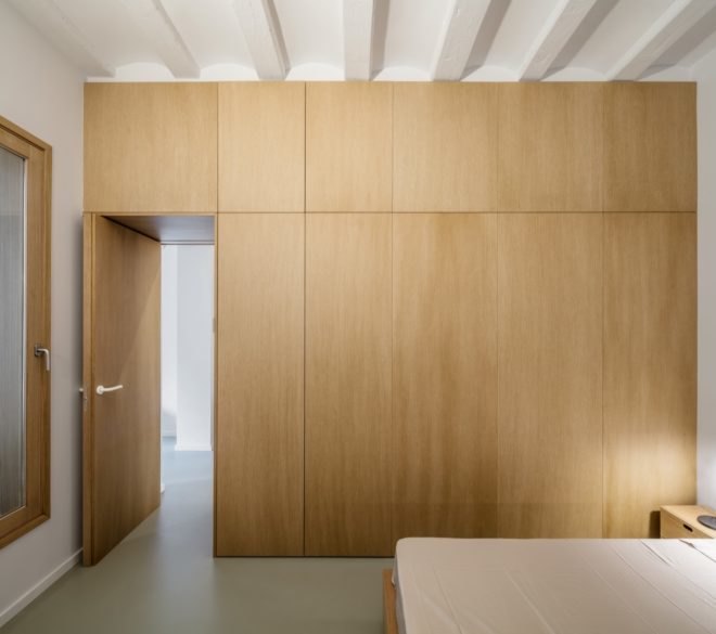 lare longitudinal piece of furniture in the bedroom used for wardrobe