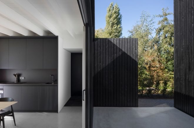 shot of open sliding door leading to outdoor space