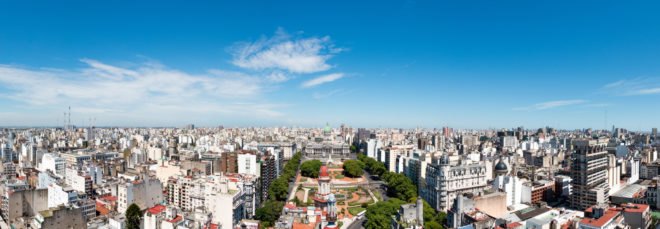 aerial view of Buenos Aires
