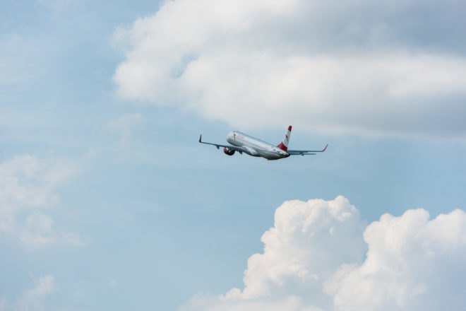 airplane in the sky