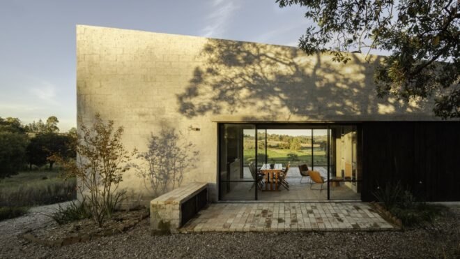 glass doors open to outdoor patio
