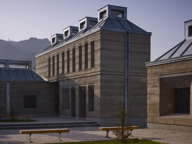 tall rammed earth buildings