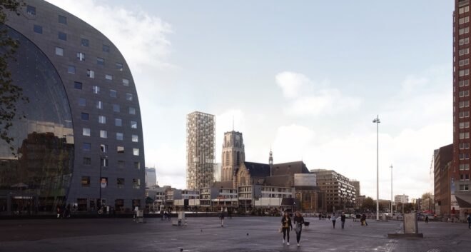 tower that will be added to the original building