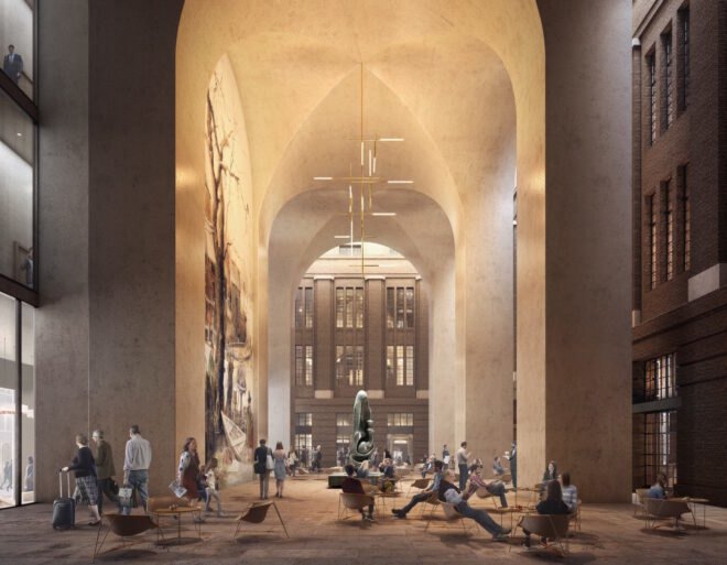 interior of how redesigned post office will look