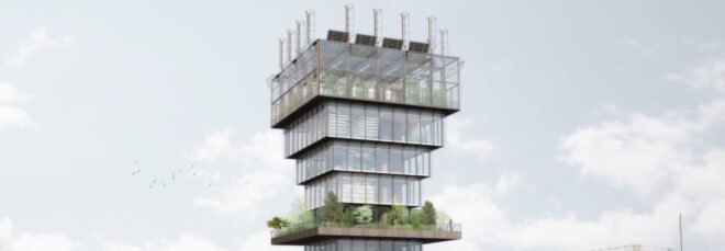 tower with glass walls