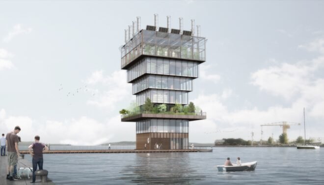 tower with glass walls