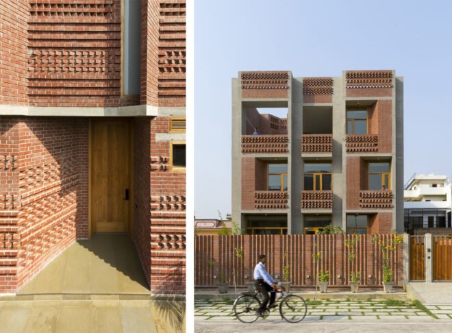 brick housing development in India