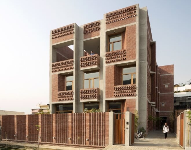 brick housing development in India