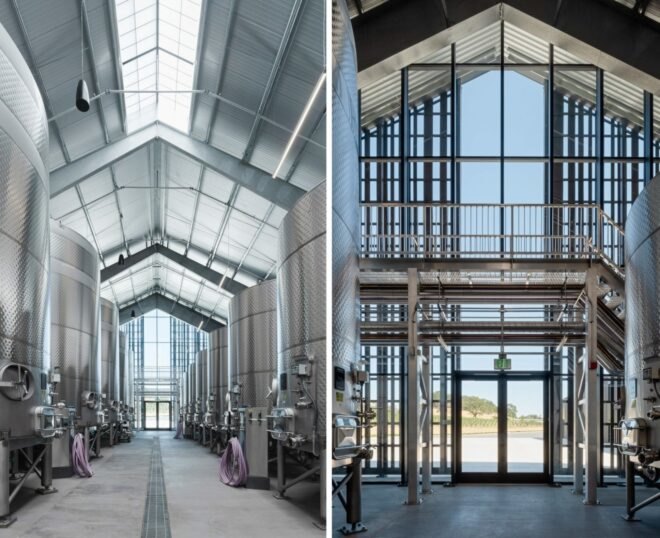 interior of wine production area