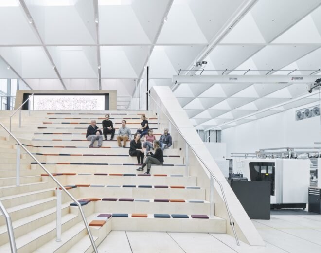 people sitting on stairs