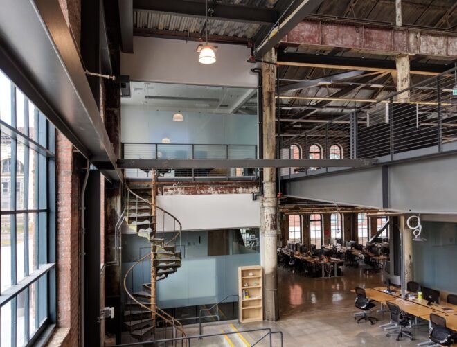 spiral metal staircase