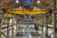 interior of industrial building with many seats and tables