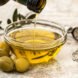 olive oil in small glass bowl