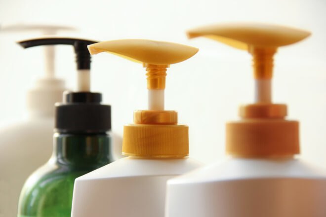 shampoo bottles