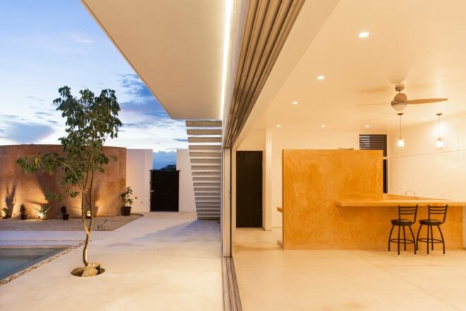 living room completely open to outdoor deck