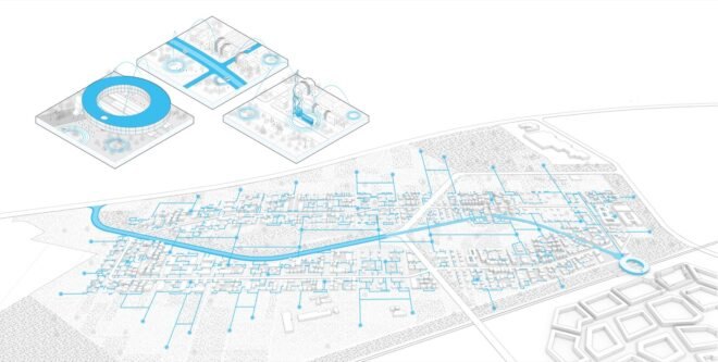diagram of streets and buildings