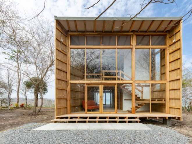 glass wall of a cabin