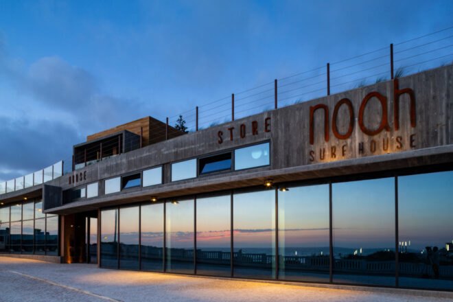image of Noah Surf House with glass facade