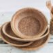 brown biodegradable tableware