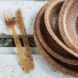 brown biodegradable tableware
