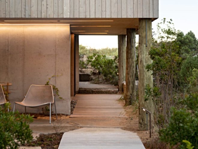outdoor entrance to home on stilts