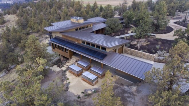aerial view of the home