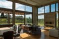 open-floor plan with dining table and couch