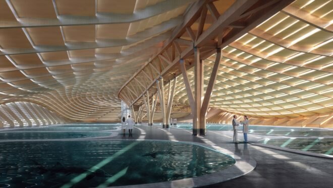 rendering of aquarium pools
