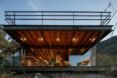 large, cantilevered rooftop terrace