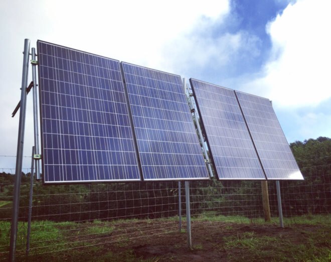 four solar panels