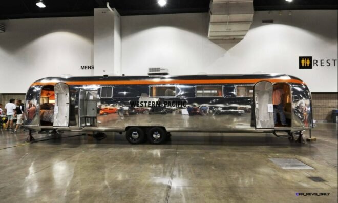 aluminum exterior of 40-foot-long Airstream