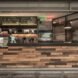 cafe with wooden bar