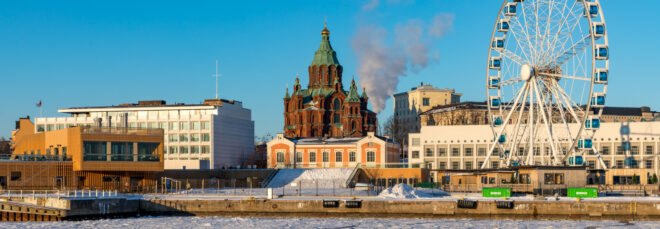 skyline of Helsinki, Finland