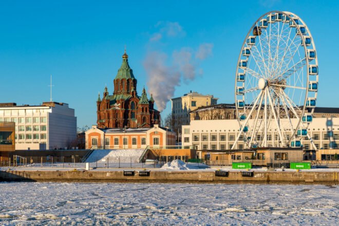 skyline of Helsinki, Finland