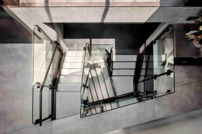 aerial view of staircase