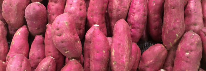 dark red sweet potatoes